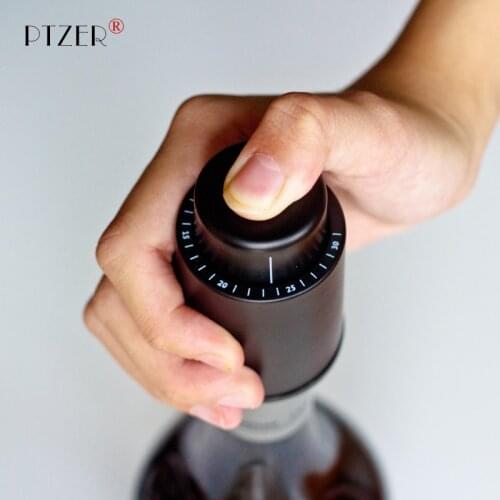 PTZER Vacuum Wine Saver Stopper Date Memory Bottle Stopper Sealed Storage Vacuum Wine Corks Bar Tools Kitchen Accessory Saver
