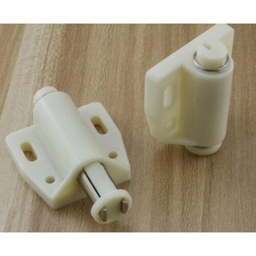 Drawer Door Touch Press Single Magnetic Catch Push Latch White 2Pcs