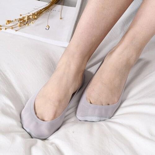 1 Pair New Cotton Women Men Thin Invisible Short Boat Socks Silicone Anti-Skid Solid Color Summer Fashion Breathable Socks