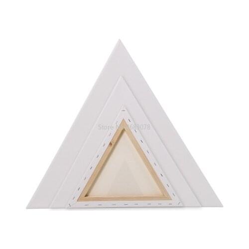 1 Pieces Triangle Cotton Wood Frame for Canvas Oil Painting Artist Painting Canvas Blank Cotton Canvas Panels Wholesale