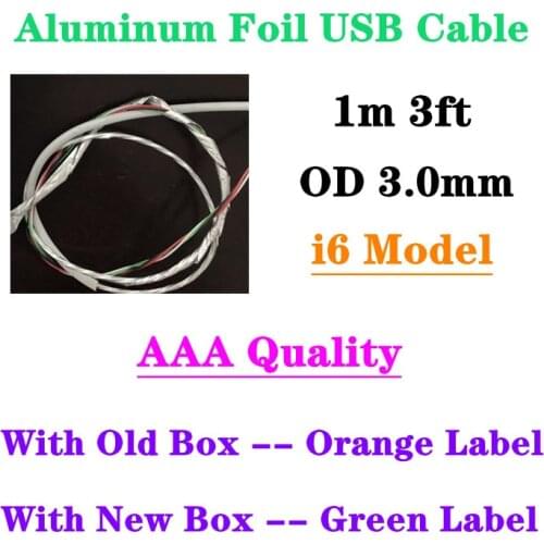 10pcs/lot 1m 3ft Data Sync Cable AAA Quality With Aluminum Foil USB Charger Cable For i5 5S 6 6S 7 8 Plus XS XR Cords With Box