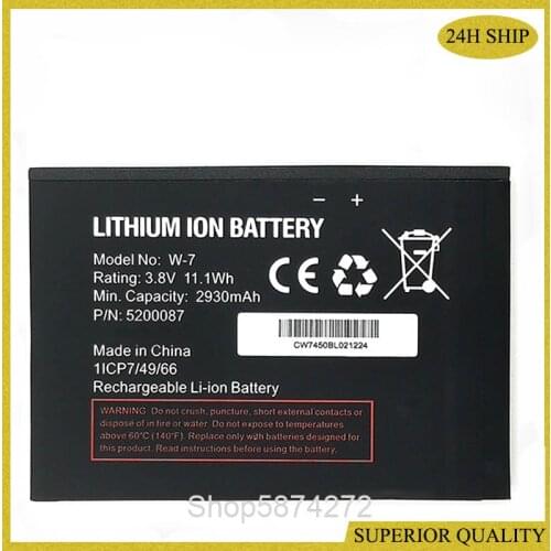 2930mAh/11.1Wh 3.8V 5200087 W7 W-7 Battery For NETGEAR aircard AC790S AC810S sierra wirless Router Battery