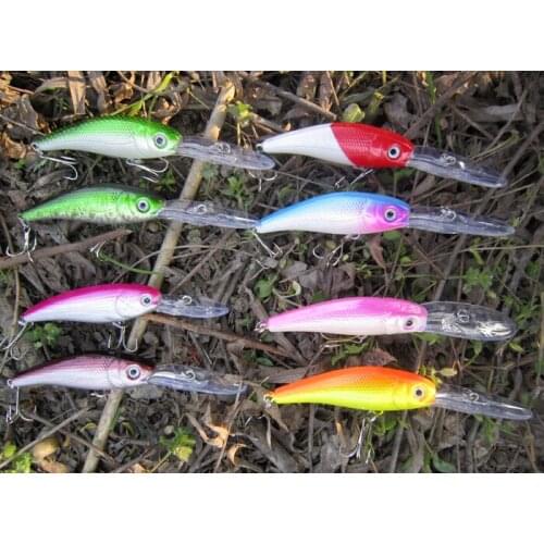 8 pcs ishing Hard Lure Set Tilapia Blackfish Perch Snakehead Artificial Bait 10.2cm 7.5g LH008