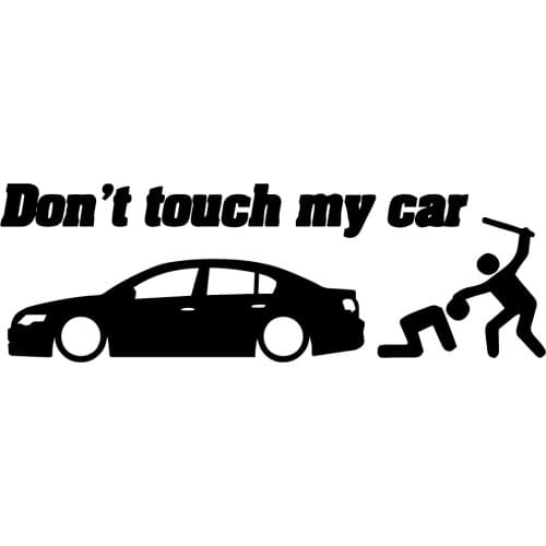 Car Stickers Decor Motorcycle Decals Don't Touch My Car Decorative Accessories Creative Sunscreen Waterproof PVC,21cm*6cm