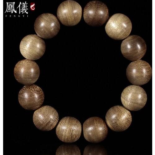 High end Kalimantan Black Oil Aroma bracelet Hand string Buddha beads Aroma wood hand string genuine