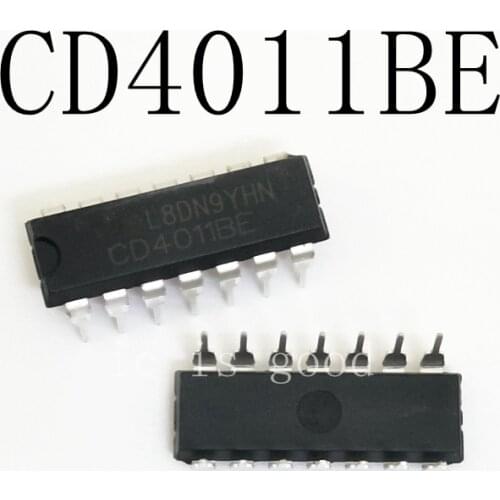 CD4011BE CD4011 DIP-14 4011 QUAD 2-INPUT NAND GATE IC 10pcs/lot