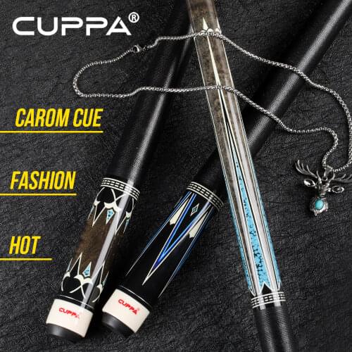 CUPPA Korea 3 Cushion Cue Carom Billiard Stick Kit Cues 11.75 mm 12.75mm Tip 147cm with Case Combination Offer Set China