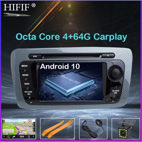 DSP Android 10 CAR DVD GPS Player Bluetooth Car Sat Nav Stereo Radio Navigation 2 Din GPS Head Unit For SEAT IBIZA 2009-2013
