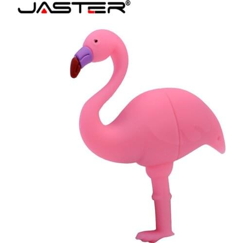 Cute Cartoon Flamingo USB Flash Drive 32GB 64GB 128GB U Disk Memory Stick Pendrive Waterproof Key USB Childrens Birthday Gift