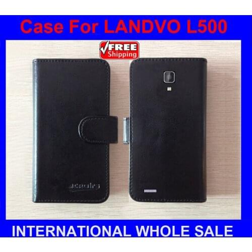 Hot! 2016 L500 LANDVO case High Quality New Original Flip Leather Case Exclusive Cover for LANDVO L500 Case tracking number