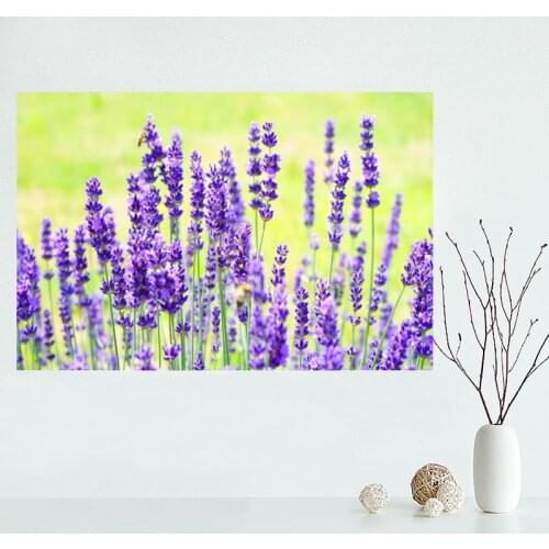Nice Custom Lavender Flower Canvas Poster Print painting Art Wall Silk Poster cloth print DIY Fabric Poster Y.26