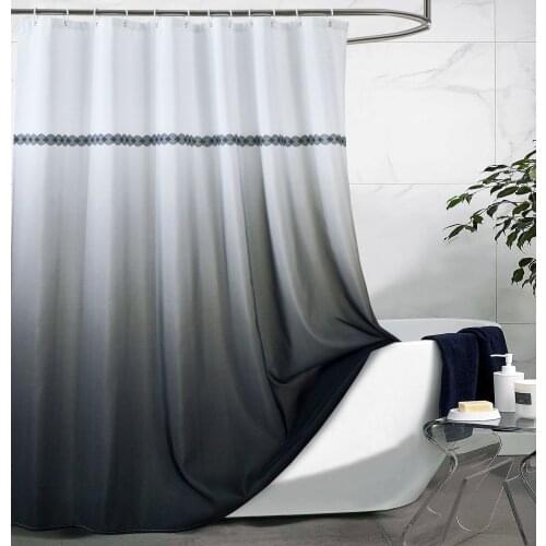Creative Gradient Shower Curtain for Bathroom Polyester Printing Shower Curtain Waterproof Textured Fabric Bath Decoration