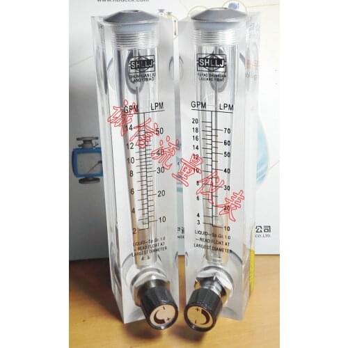 LZM-25T adjustable liquid panel flowmeter 3~20GPM 10~70LPM liquid flowmeter