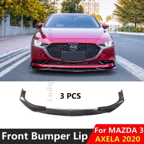 Front Bumper ABS Splitter Lip Diffuser Spoiler Lip Guard Cover Trim For Mazda 3 Sedan Axela 2020 Tuning Accessories Body Kit