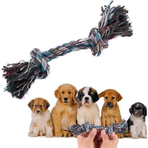 Durable Braided Bone Rope Dog Toys Fun Playing R ope Ball Dog Cotton Chew Knot Toy Puppy Accessories Outdoor Traning Ball