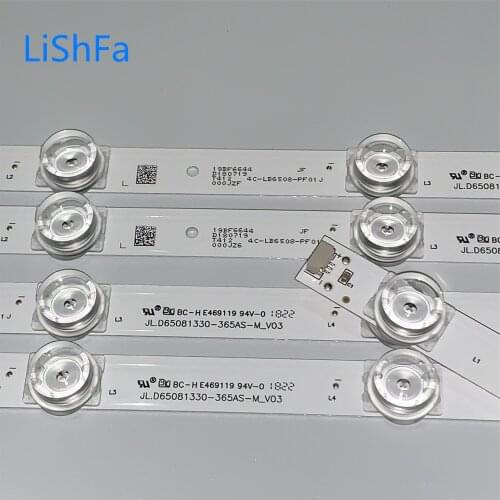 LED Backlight strip 8 lamp For TCL 65"TV JL.D65081330-365AS-M_V03 65S421LCAA 4C-LB6508-PF02J 65S421 65S425TACA 65S4LEAA 65S425