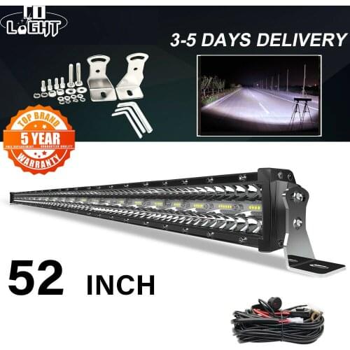 CO LIGHT 22" 32" 42" 50" 52“ 12D Led Bar Offroad Spot Flood 3-Rows Led Work Light 12V 24V 4x4 Light Bar for UAZ SUV Truck Boat