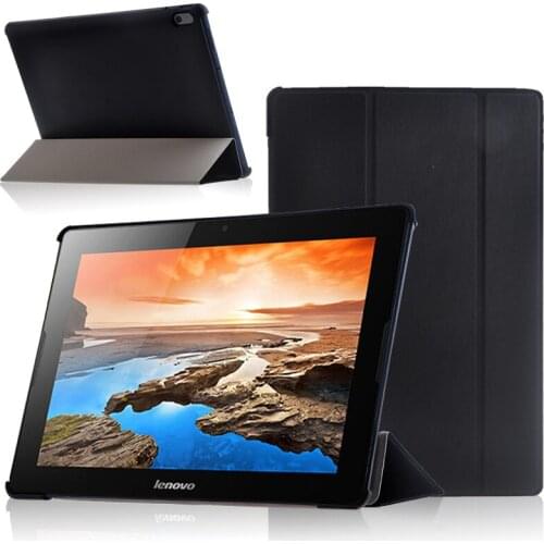 Slim Lightweight Stand PU Leather Cover Funda Case For Lenovo IdeaTab A10-70 A7600 A7600-F A7600-H A7600HV A10-80HC + Film + Pen