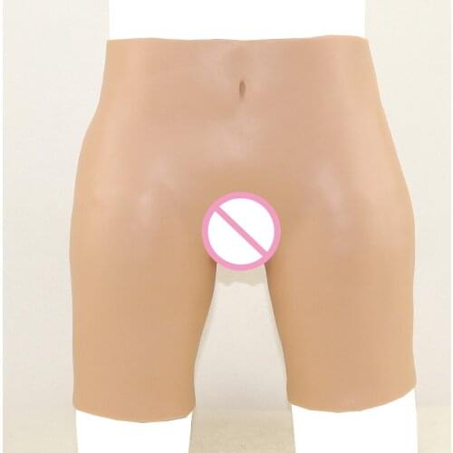 Crossdresser Shemale Fake Vagina Panty Vagina/Anus Double Channel Penetrable Silicone Vagina Transformation Panties