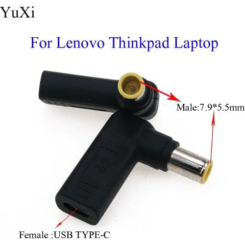 USB C Type C Female to 7.9*5.5mm Male USB PD Emulator Trigger Angled DC Power Adapter Plug Converter for Lenovo Thinkpad Laptop