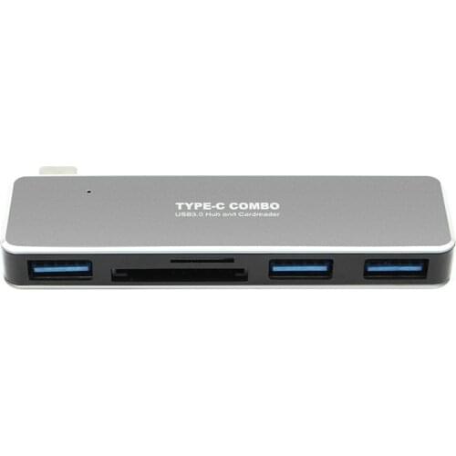 USB Type C Hub Thunderbolt 3 Adapter USB-C Dock with PD TF/SD Card Reader Slot USB 3.0 for MacBook Pro/Air 2019 Type-C