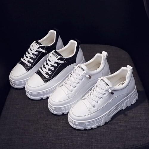 Platform shoes Women Comfortable canvas shoes Chunky Sneakers Womens Height Increasing fashion Casual Shoes 35-40