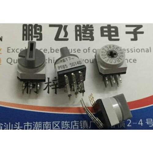 1PCS German HARTMANN PT65-SG140 PT65SG140 0-F 16-bit rotary coding dial switch, curved foot side adjustment 3:3
