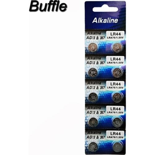 10pcs/Pack AG13&357A/LR44 Button Cell Coin Battery LRA76 1.55V Li-ion Batteries for Colorful Night Light Alarm Projection Clock