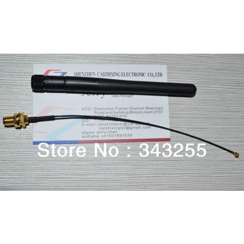 2.4G Antenna HLK-RM04 3dbi for wireless transmitter or receiver with RP-SMA connector Configure the link line, SMA to IPX