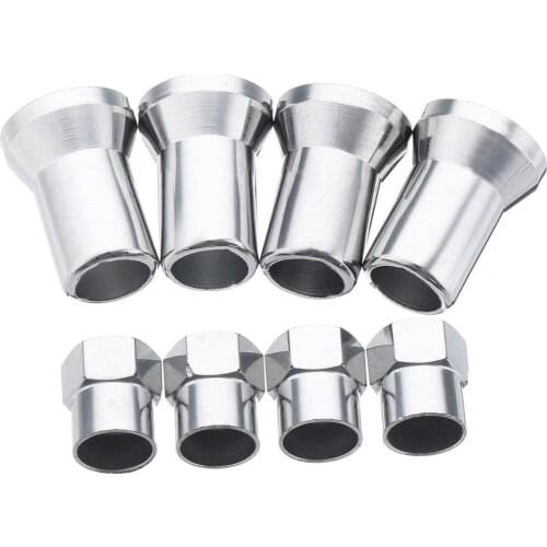 4Pcs TR413 Chrome Car Truck Tire Wheel Tyre Valve Stem Hex Caps with Sleeve Covers Car Tire Wheel Accessories