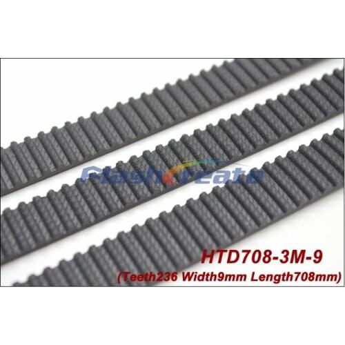5pcs HTD3M belt 708 3M 9 length 708mm width 9mm 236 teeth 3M timing belt rubber closed-loop belt 708-3M S3M Belt Free shipping