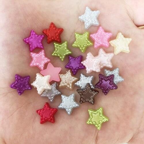 80pcs Mix Acrylic 11mm Personality Star Flatback Stone Child Scrapbook /wedding F290