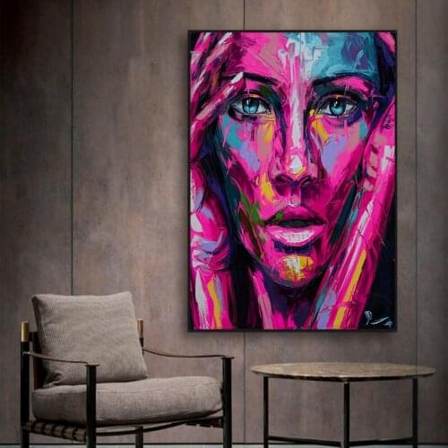 Abstract Red Graffiti Woman Canvas Painting Printing Modern Poster Pictures Wall Art Bedroom Living Room Home Decoration Unframe