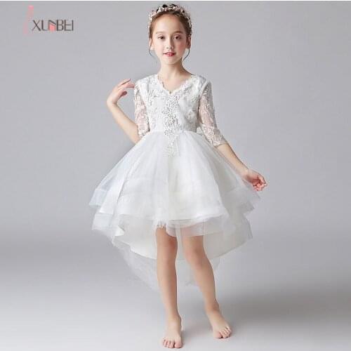 BABYONLINE Lovely Princess Flower Girl Dresses Court Tulle Lace Girls Pageant Dresses Dresses Wedding Party Gown Платья vestidos