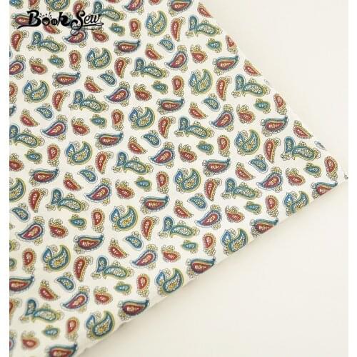 Booksew 100% Cotton Poplin Fabric Plant Design Tissue Tecido Soft Quilting Home Textile For Home Shirt Dress Clothing Craft