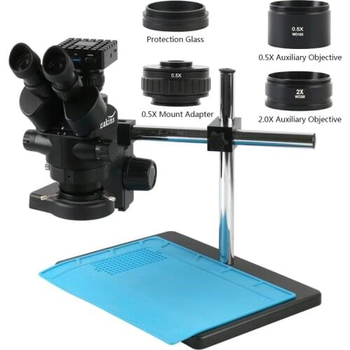 Phone PCB Soldering Repair Lab Industrial 3.5X 90X Simul-focal Trinocular Stereo Microscope 1080P 12MP 4K UHD HDMI Video Camera