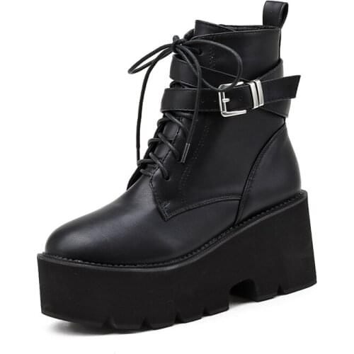 Demonia boots Cowboy Women Ankle Boots 2020 Women Boot Winter Punk shoes Thick Bottom Motorcycle Boots Comfort shoes LJB217-1