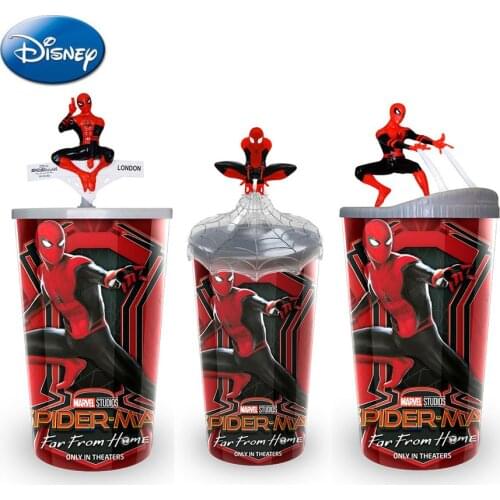Disney plus Original Marvel Aavengers 4 Ironman Spiderman Thanos Figure Cups Marvel Thor Water Cup Popcorn Barrel Toys for Funs