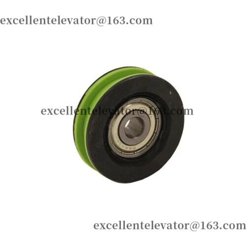 FAA456X1 Green iron roller Elevator Door Hanger Roller Without Axle 56X16mm Use for Otis 1 Pack=20 Pieces
