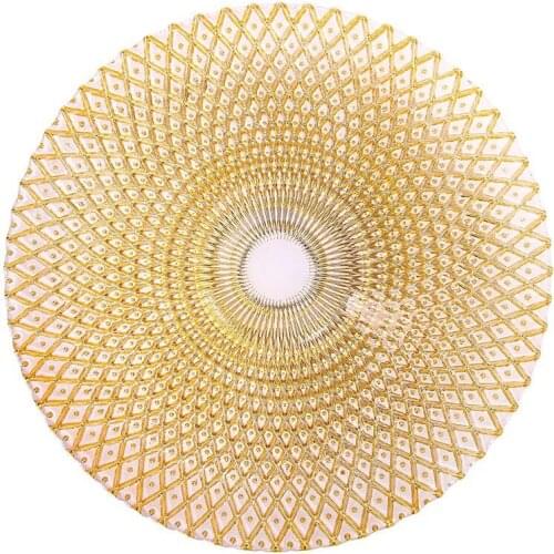 Marious 2019 new product 1pc glass dishes plate tableware 33cm Diameter Lunch plate