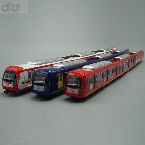 Diecast Train Model Toys Locomotive & Carriage Pull Back With Sound & Light