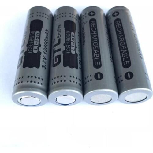 GTL 18650 Battery 3.7V 12000mah lithium batteria rechargeable lithium battery Torch Accumulator Cells
