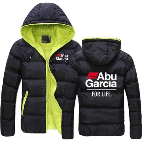 2021 New Men Abu Garcia High Street Cotton Hoodies Winter High Quality Pocket Zipper Loose Tops padded Jacket Coat