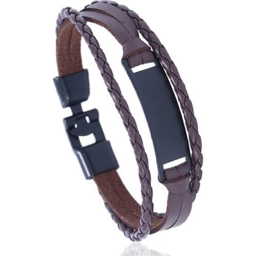 Bracelets & Bangles Mens Leather Bracelets 2019 Pulseira Masculina Jewelry Charm Bileklik Pulseiras Boyfriend Girlfriend Bijoux