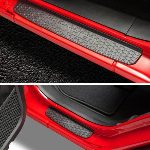 Car Door Sill Guard Plate Threshold Protector Running Entry Board Pedal Cover For Jeep Wrangler JL 2018 2019 Accessories
