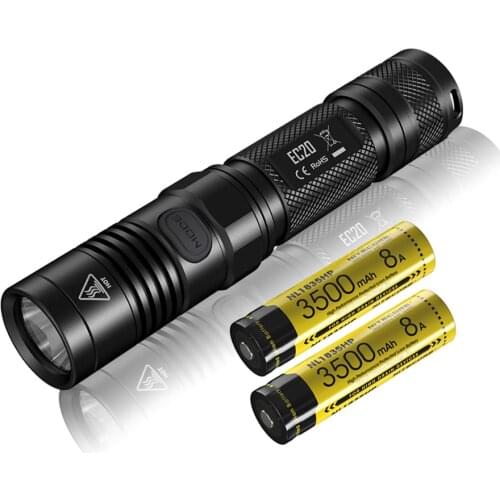 NITECORE EC20 Portable Flashlight XM-L2 T6 LED max 960 lumen beam distance 222 meter outdoor sport torch search rescue EDC light