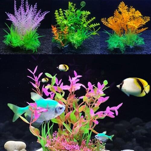 New Simulation Artificial Plants Aquarium Decor Plastic Water Weeds Ornament Plant Fish Tank Aquarium Grass Decoration