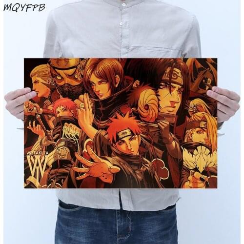 Japanese Anime Kraft Paper Poster Home Bedroom Wall Decoration Painting Core 50.5x35cm