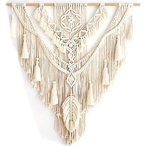 Nordic Bohemian Macrame Wall Hanging Tapestry Hand-Wovening Tel Home Wall Decor Large Tapestry
