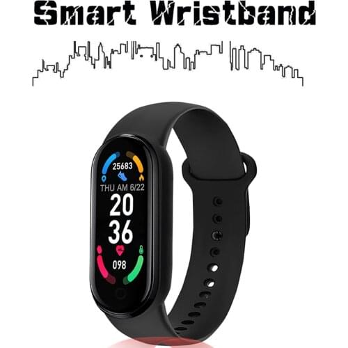 M6 Smart Sport Watch for Men Women with Heart Rate Blood Pressure Sleep Monitor Pedometer Bluetooth Connection Waterproof